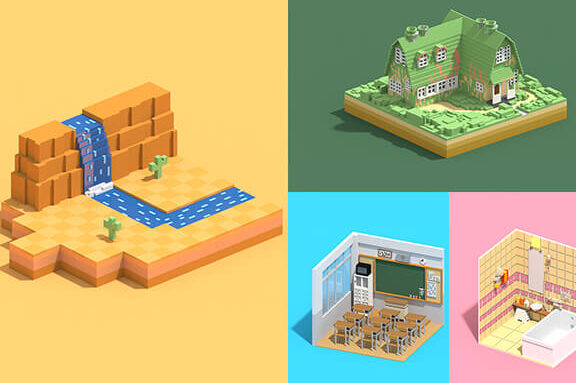 ドット絵キャラクターを3D空間に自然に配置!Blenderテクニック! 12 ドット絵キャラクターを3D空間に自然に配置!Blenderテクニック!