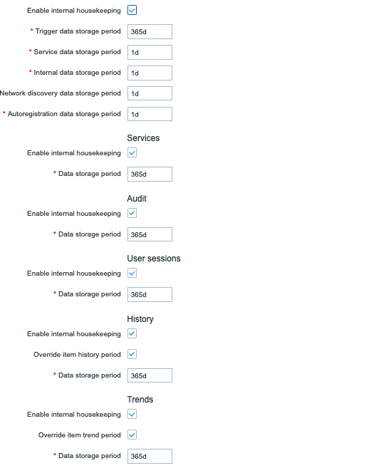 Zabbix Housekeeping設定！ データベースを最適化！